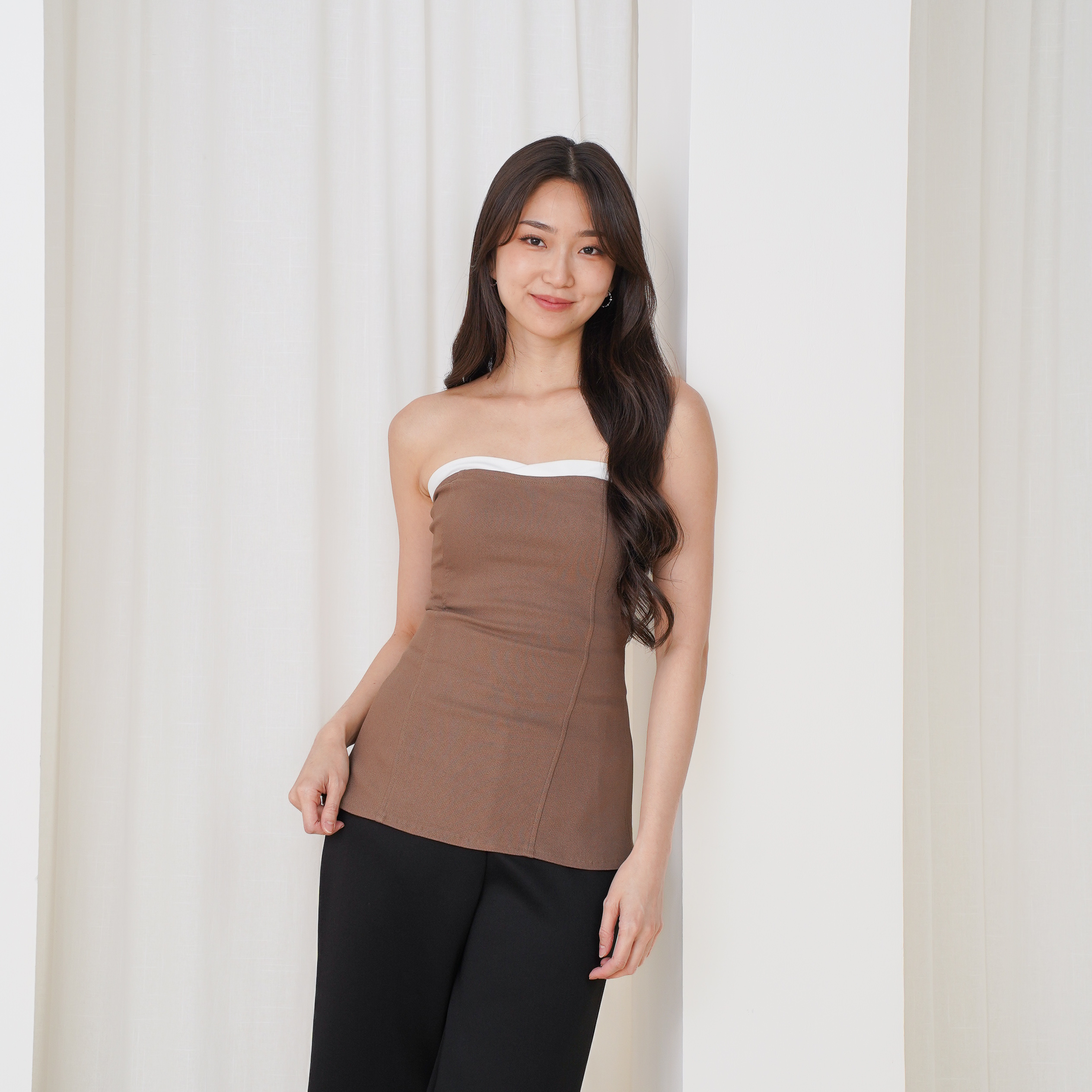 Suzy Peplum Tube Top